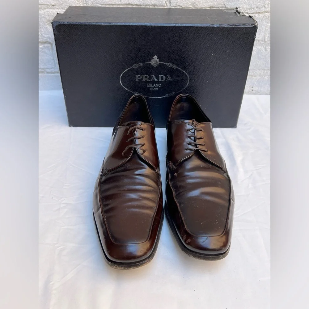 PRADA Leather Derby Shoes